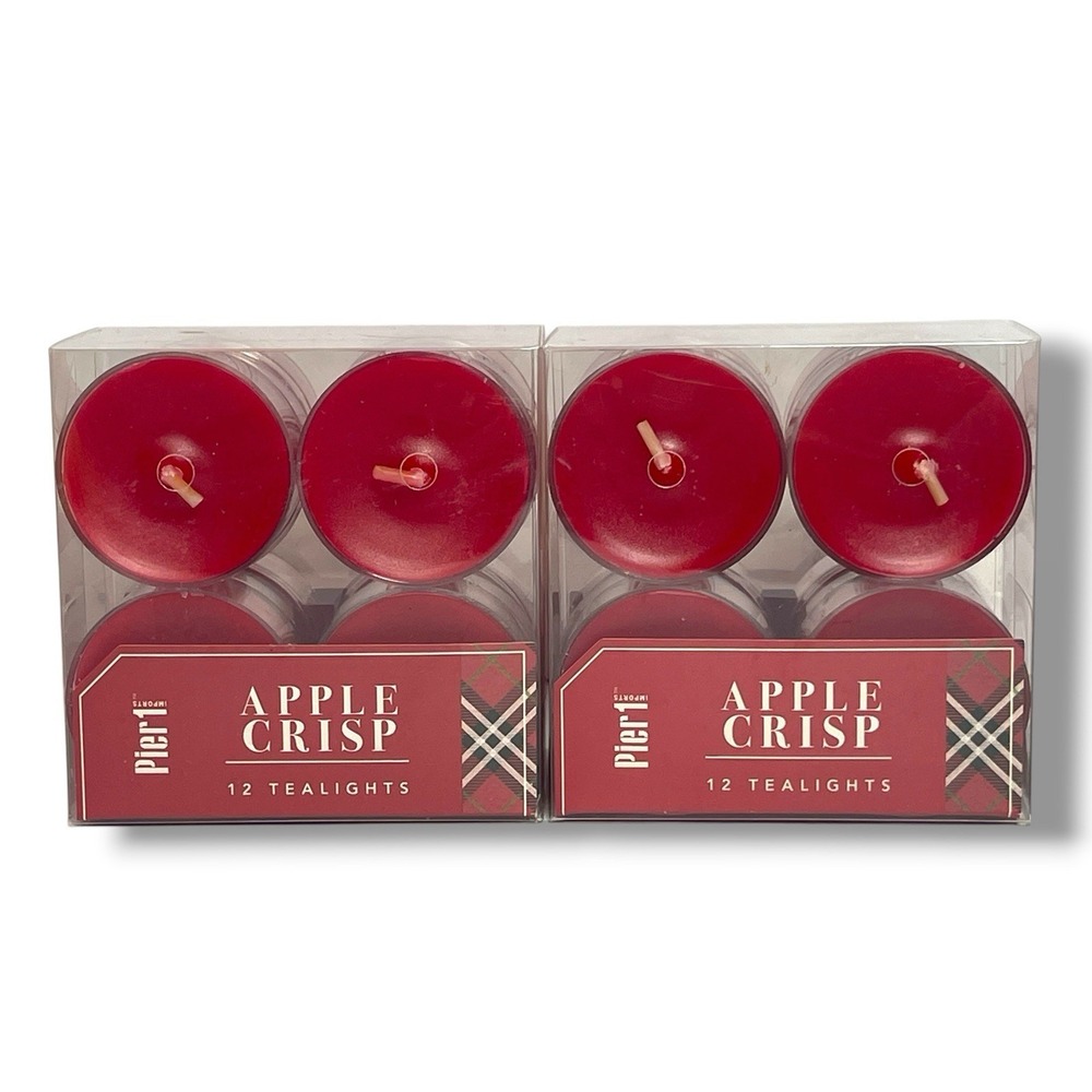 Retired Pier 1 Imports Apple Crisp Scented Tealight Candles Lot Of 2 Packs=24